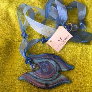 Antica Murrina Murano glass butterfly pendant